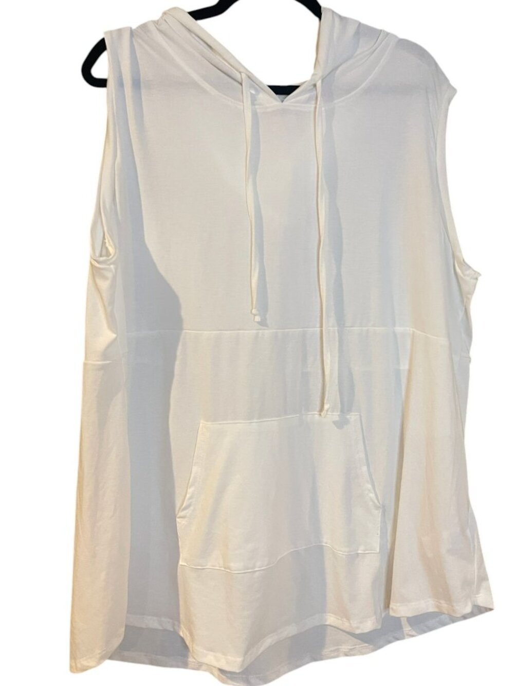 LuLaRoe Brittany White Hooded Tank Tunic – 3XL